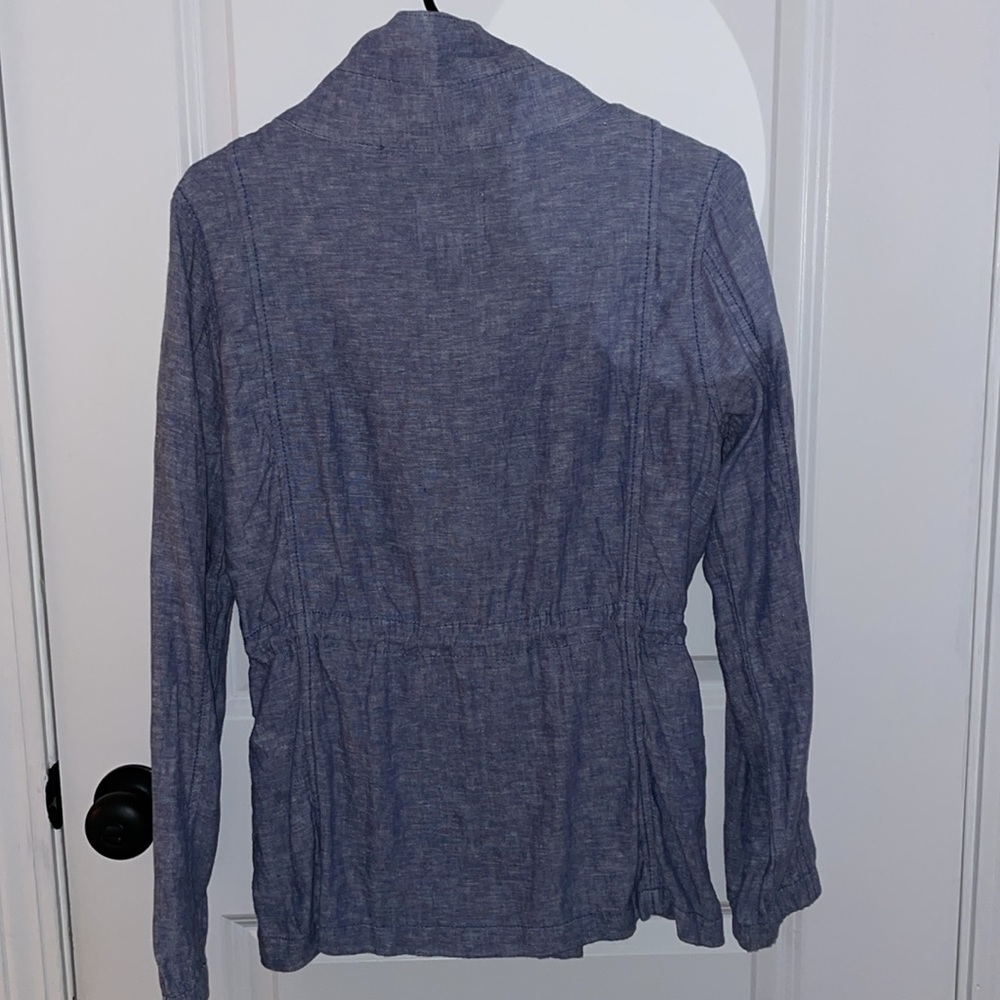 Old Navy Women’s Chambray Linen-blend Field Jacket - Picture 13 of 14